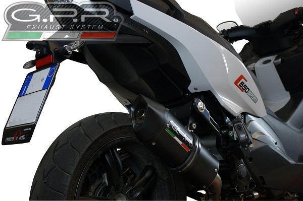 Egzoz ile uyumlu Bmw C 650 Sport 2016-2020, Furore Evo4 Nero, Egzoz yasal, onaylı, çıkarılabilir db killer ve bağlantı borulu susturucu 