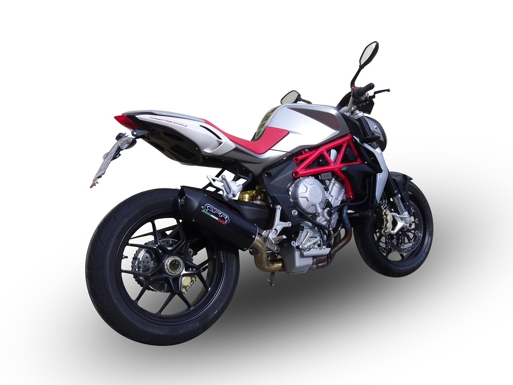 Egzoz ile uyumlu Mv Agusta Brutale 800 Dragster 2013-2016, Furore Nero, Egzoz yasal, onaylı, çıkarılabilir db killer ve bağlantı borulu susturucu 