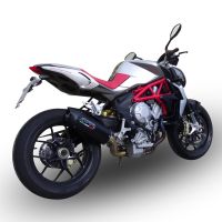 Egzoz ile uyumlu Mv Agusta Brutale 800 Dragster 2013-2016, Furore Nero, Egzoz yasal, onaylı, çıkarılabilir db killer ve bağlantı borulu susturucu 