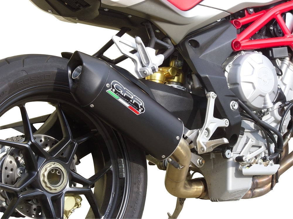 Egzoz ile uyumlu Mv Agusta Brutale 800 Dragster 2013-2016, Furore Nero, Egzoz yasal, onaylı, çıkarılabilir db killer ve bağlantı borulu susturucu 