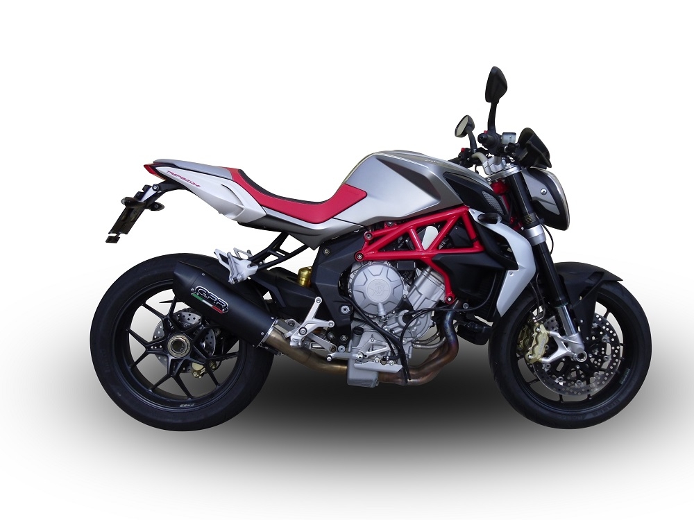 Egzoz ile uyumlu Mv Agusta Brutale 800 Dragster 2013-2016, Furore Nero, Egzoz yasal, onaylı, çıkarılabilir db killer ve bağlantı borulu susturucu 