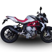 Egzoz ile uyumlu Mv Agusta Brutale 800 Dragster 2013-2016, Furore Nero, Egzoz yasal, onaylı, çıkarılabilir db killer ve bağlantı borulu susturucu 