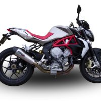 GPR exhaust compatible with  Mv Agusta Brutale 800 Dragster 2017-2020, New Grand Prix Evo Titanium, Slip-on exhaust legal for UK and non-EU markets including link pipe and removable db killer 