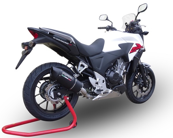 Egzoz ile uyumlu Honda Cb 500 X 2013-2015, Furore Nero, Egzoz yasal, onaylı, çıkarılabilir db killer ve bağlantı borulu susturucu 