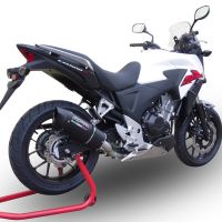 Egzoz ile uyumlu Honda Cb 500 X 2013-2015, Furore Nero, Egzoz yasal, onaylı, çıkarılabilir db killer ve bağlantı borulu susturucu 