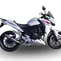 Egzoz ile uyumlu Honda Cb 500 F 2021-2025, Deeptone Inox, Egzoz yasal, onaylı, çıkarılabilir db killer ve bağlantı borulu susturucu 