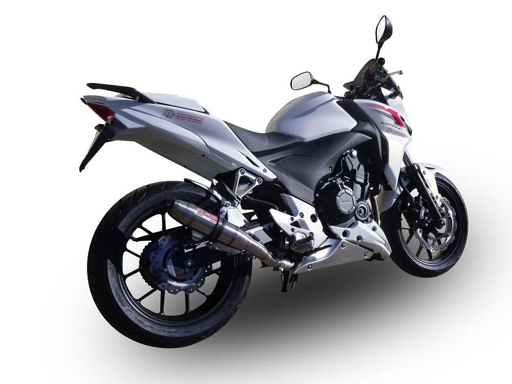 Egzoz ile uyumlu Honda Cb 500 F 2021-2025, Deeptone Inox, Egzoz yasal, onaylı, çıkarılabilir db killer ve bağlantı borulu susturucu 