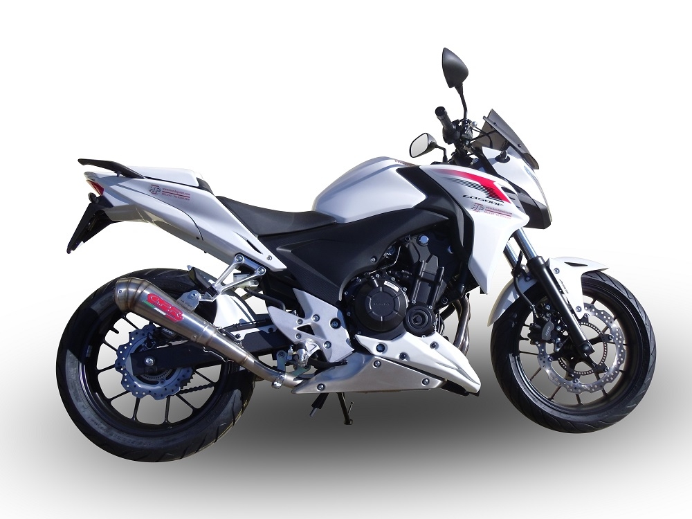 Egzoz ile uyumlu Honda Cb 500 F 2013-2015, Powercone Evo, Egzoz yasal, onaylı, çıkarılabilir db killer ve bağlantı borulu susturucu 