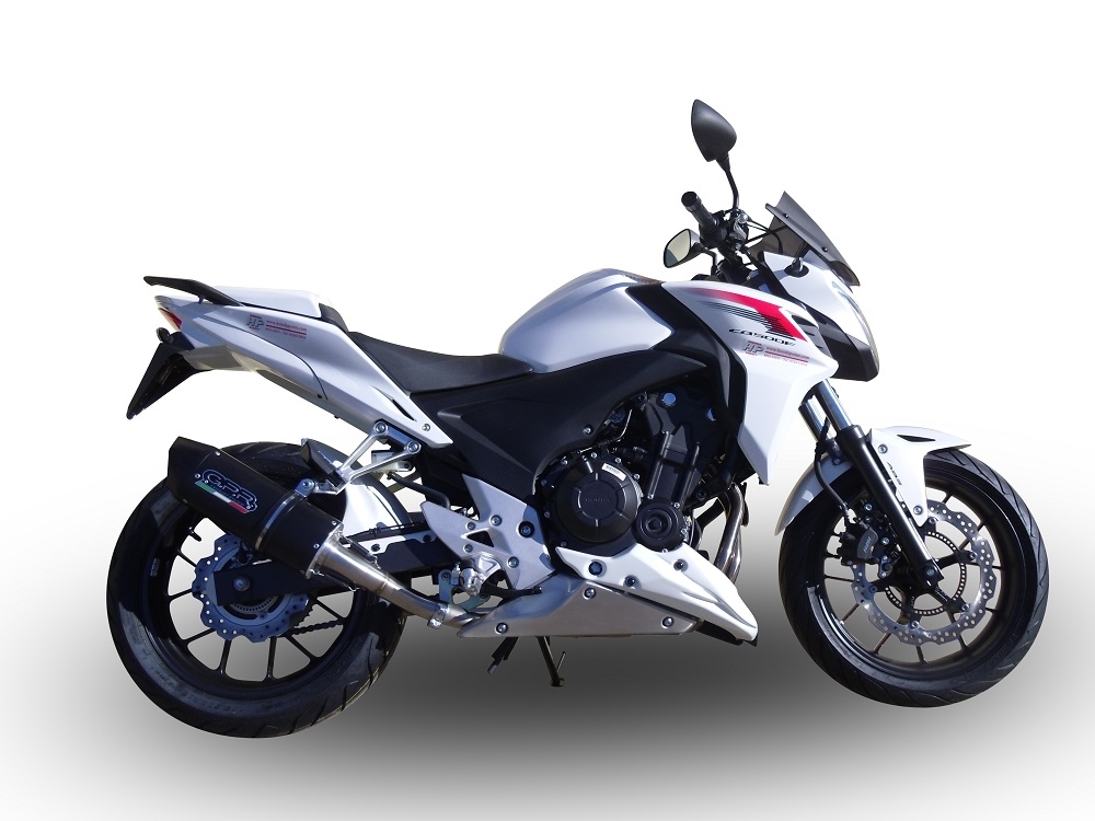 Egzoz ile uyumlu Honda Cb 500 F 2013-2015, Furore Nero, Egzoz yasal, onaylı, çıkarılabilir db killer ve bağlantı borulu susturucu 