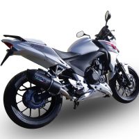 Egzoz ile uyumlu Honda Cb 500 F 2013-2015, Furore Nero, Egzoz yasal, onaylı, çıkarılabilir db killer ve bağlantı borulu susturucu 
