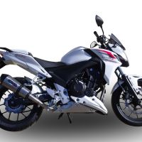 Egzoz GPR ile uyumlu  Honda Cb 500 F 2013-2015, New Grand Prix Evo Titanium, Egzoz yasal, onaylı, çıkarılabilir db killer ve bağlantı borulu susturucu 