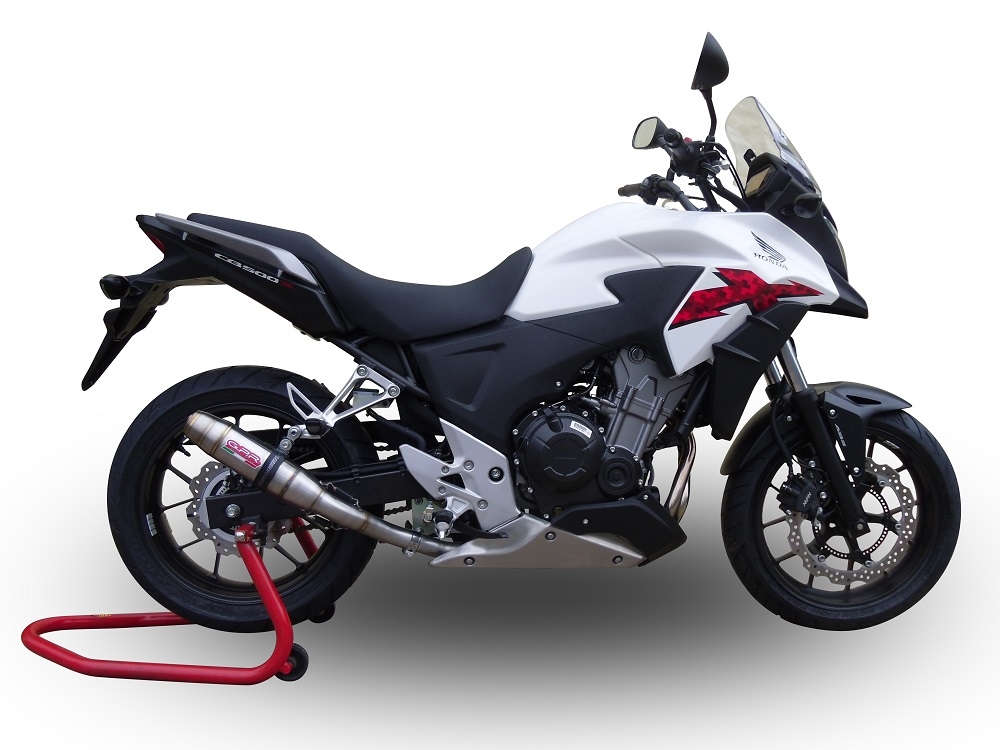 Egzoz ile uyumlu Honda Cb 500 X 2019-2025, Deeptone Inox, Egzoz yasal, onaylı, çıkarılabilir db killer ve bağlantı borulu susturucu 