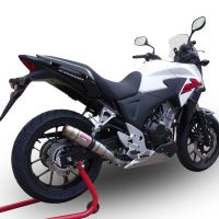 Egzoz ile uyumlu Honda Cb 500 X 2019-2025, Deeptone Inox, Egzoz yasal, onaylı, çıkarılabilir db killer ve bağlantı borulu susturucu 