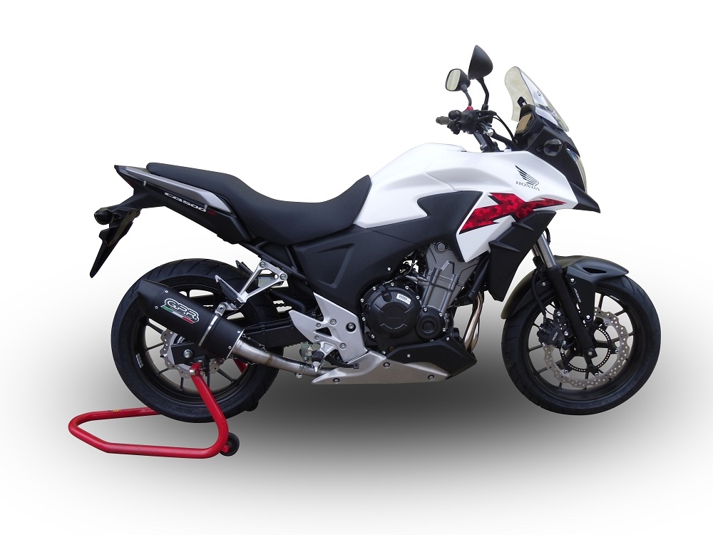 Egzoz ile uyumlu Honda Cb 500 X 2013-2015, Furore Nero, Egzoz yasal, onaylı, çıkarılabilir db killer ve bağlantı borulu susturucu 