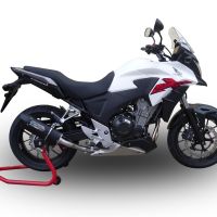 Egzoz ile uyumlu Honda Cb 500 X 2013-2015, Furore Nero, Egzoz yasal, onaylı, çıkarılabilir db killer ve bağlantı borulu susturucu 