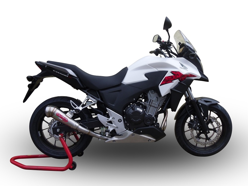 Egzoz ile uyumlu Honda Cb 500 X 2016-2018, Powercone Evo, Egzoz yasal, onaylı, çıkarılabilir db killer ve bağlantı borulu susturucu 
