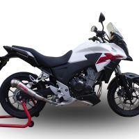 Egzoz ile uyumlu Honda Cb 500 X 2016-2018, Powercone Evo, Egzoz yasal, onaylı, çıkarılabilir db killer ve bağlantı borulu susturucu 