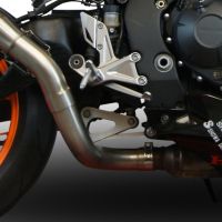 Exhaust compatible with Honda Cbr 1000 Rr 2014-2016, M3 Black Titanium, Racing slip-on exhaust including link pipe 