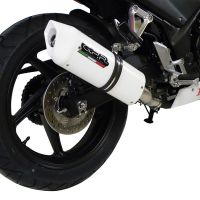 Exhaust compatible with Honda Cbr 300 R 2014-2016, Albus Ceramic, Homologated legal slip-on exhaust including removable db killer and link pipe 