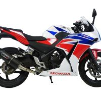 Egzoz ile uyumlu Honda Cbr 300 R 2014-2016, Furore Nero, Egzoz yasal, onaylı, çıkarılabilir db killer ve bağlantı borulu susturucu 