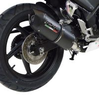 Egzoz ile uyumlu Honda Cbr 300 R 2014-2016, Furore Nero, Egzoz yasal, onaylı, çıkarılabilir db killer ve bağlantı borulu susturucu 