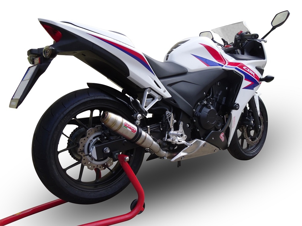 Egzoz ile uyumlu Honda Cbr 500 R 2023-2024, Deeptone Inox, Egzoz yasal, onaylı, çıkarılabilir db killer ve bağlantı borulu susturucu 