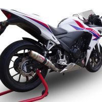 Egzoz ile uyumlu Honda Cbr 500 R 2023-2024, Deeptone Inox, Egzoz yasal, onaylı, çıkarılabilir db killer ve bağlantı borulu susturucu 