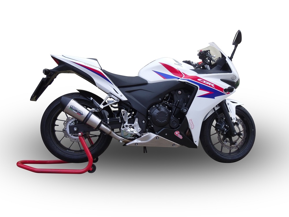 Egzoz GPR ile uyumlu  Honda Cbr 500 R 2017-2018, New Grand Prix Evo Titanium, Egzoz yasal, onaylı, çıkarılabilir db killer ve bağlantı borulu susturucu 