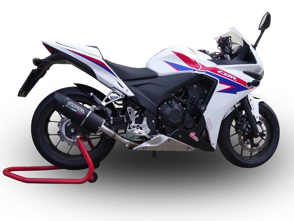 Egzoz ile uyumlu Honda NX500 2024-2025, Furore Nero, Egzoz yasal, onaylı, çıkarılabilir db killer ve bağlantı borulu susturucu 
