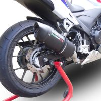 Egzoz ile uyumlu Honda NX500 2024-2025, Furore Nero, Egzoz yasal, onaylı, çıkarılabilir db killer ve bağlantı borulu susturucu 