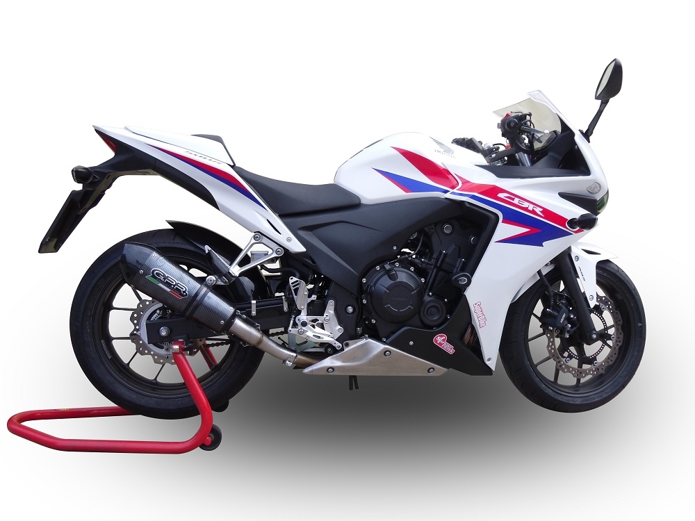 Egzoz GPR ile uyumlu  Honda Cbr 500 R 2023-2024, New Grand Prix Evo Poppy, Egzoz yasal, onaylı, çıkarılabilir db killer ve bağlantı borulu susturucu 