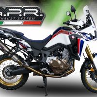 GPR exhaust compatible with  Honda Crf 1000 L Africa Twin 2015-2017, New Grand Prix Evo Titanium, Homologated legal slip-on exhaust including removable db killer and link pipe 