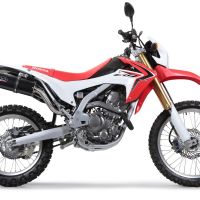 Egzoz ile uyumlu Honda Crf 250 L 2013-2016, Furore Nero, Egzoz yasal, onaylı, çıkarılabilir db killer ve bağlantı borulu susturucu 