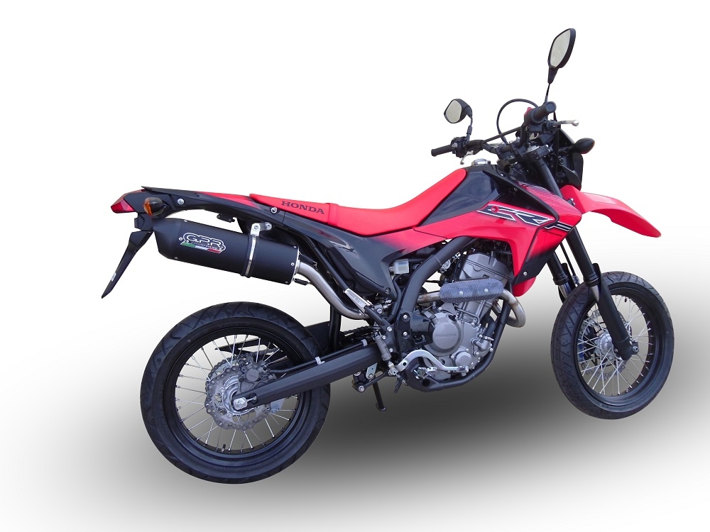 Egzoz ile uyumlu Honda Crf 250 M 2013-2016, Furore Nero, Egzoz yasal, onaylı, çıkarılabilir db killer ve bağlantı borulu susturucu 