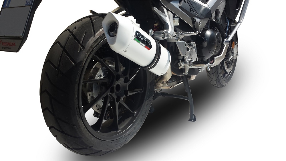 Egzoz ile uyumlu Honda Vfr 800 X Crossrunner 800 2015-2016, Albus Ceramic, Egzoz yasal, onaylı, çıkarılabilir db killer ve bağlantı borulu susturucu 