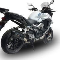 Egzoz ile uyumlu Honda Crossrunner 800 Vfr 800 X 2017-2020, Furore Evo4 Nero, Egzoz yasal, onaylı, çıkarılabilir db killer ve bağlantı borulu susturucu 
