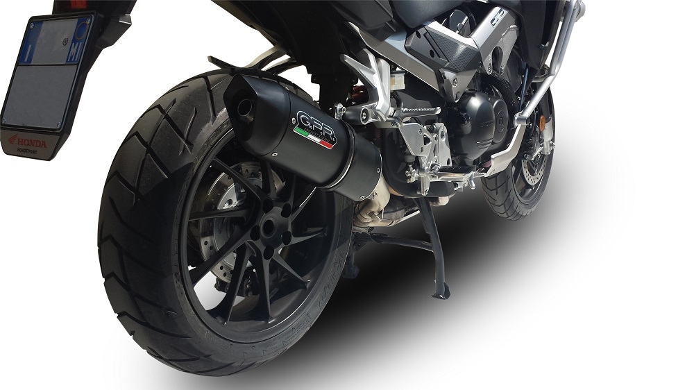Egzoz ile uyumlu Honda Crossrunner 800 Vfr 800 X 2015-2016, Furore Nero, Egzoz yasal, onaylı, çıkarılabilir db killer ve bağlantı borulu susturucu 