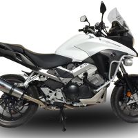 GPR exhaust compatible with  Honda Crossrunner 800 Vfr 800 X 2017-2020, New Grand Prix Evo Titanium, Homologated legal slip-on exhaust including removable db killer and link pipe 
