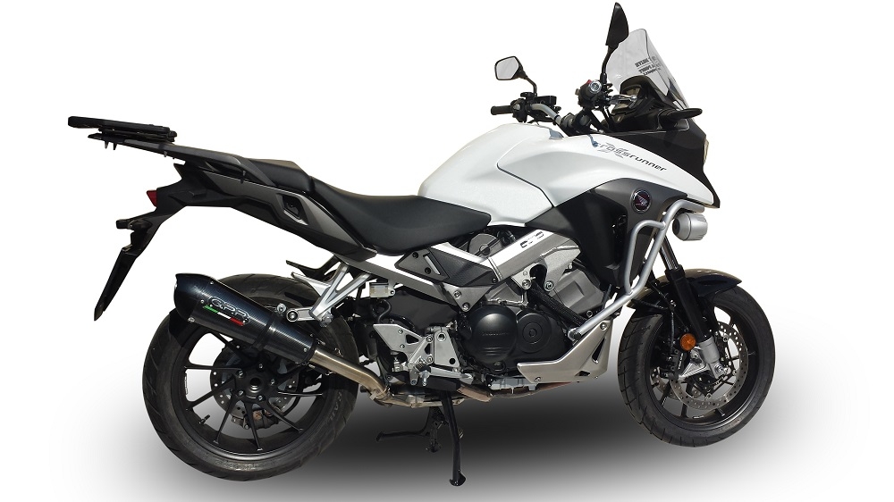 GPR exhaust compatible with  Honda Crossrunner 800 Vfr 800 X 2011-2014, New Grand Prix Evo Poppy, Homologated legal slip-on exhaust including removable db killer and link pipe 