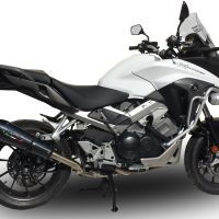 GPR exhaust compatible with  Honda Crossrunner 800 Vfr 800 X 2011-2014, New Grand Prix Evo Poppy, Homologated legal slip-on exhaust including removable db killer and link pipe 
