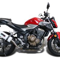 Egzoz ile uyumlu Honda Cb 500 F 2021-2025, Albus Evo4, Egzoz yasal, onaylı, çıkarılabilir db killer ve bağlantı borulu susturucu 