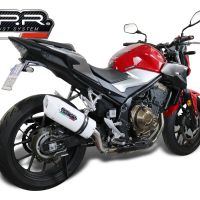 Egzoz ile uyumlu Honda Cb 500 F 2021-2025, Albus Evo4, Egzoz yasal, onaylı, çıkarılabilir db killer ve bağlantı borulu susturucu 