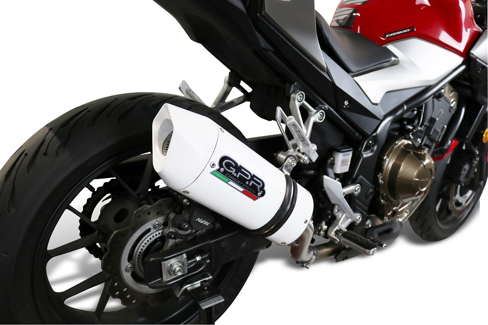 Egzoz ile uyumlu Honda Cb 500 F 2021-2025, Albus Evo4, Egzoz yasal, onaylı, çıkarılabilir db killer ve bağlantı borulu susturucu 