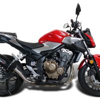 Egzoz ile uyumlu Honda Cb 500 F 2019-2020, Furore Nero, Egzoz yasal, onaylı, çıkarılabilir db killer ve bağlantı borulu susturucu 