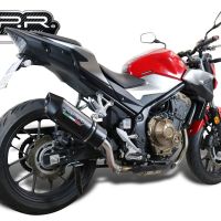 Egzoz ile uyumlu Honda Cb 500 F 2019-2020, Furore Evo4 Nero, Egzoz yasal, onaylı, çıkarılabilir db killer ve bağlantı borulu susturucu 