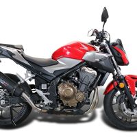 Egzoz GPR ile uyumlu  Honda Cb 500 F 2021-2025, New Grand Prix Evo Black Titanium, Egzoz yasal, onaylı, çıkarılabilir db killer ve bağlantı borulu susturucu 