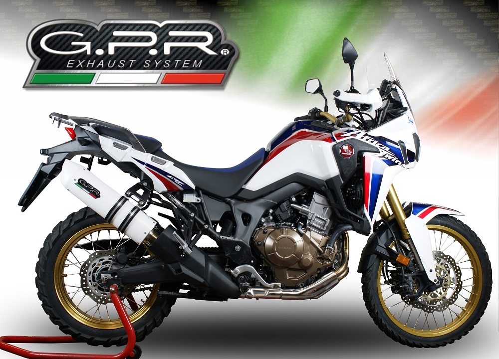 Egzoz ile uyumlu Honda Crf 1000 L Africa Twin 2018-2020, Albus Evo4, Egzoz yasal, onaylı, çıkarılabilir db killer ve bağlantı borulu susturucu 
