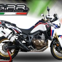 Egzoz ile uyumlu Honda Crf 1000 L Africa Twin 2018-2020, Albus Evo4, Egzoz yasal, onaylı, çıkarılabilir db killer ve bağlantı borulu susturucu 