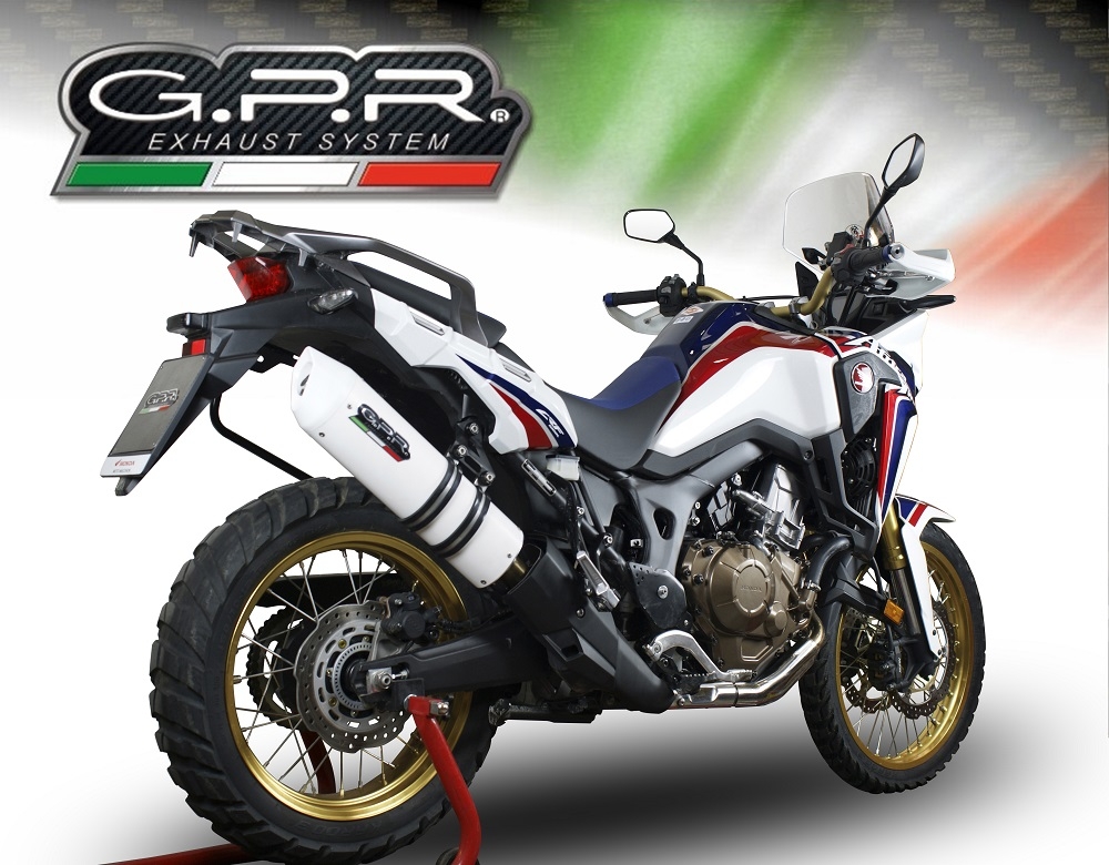 Egzoz ile uyumlu Honda Crf 1000 L Africa Twin 2018-2020, Albus Evo4, Egzoz yasal, onaylı, çıkarılabilir db killer ve bağlantı borulu susturucu 