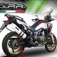 Egzoz ile uyumlu Honda Crf 1000 L Africa Twin 2018-2020, Albus Evo4, Egzoz yasal, onaylı, çıkarılabilir db killer ve bağlantı borulu susturucu 